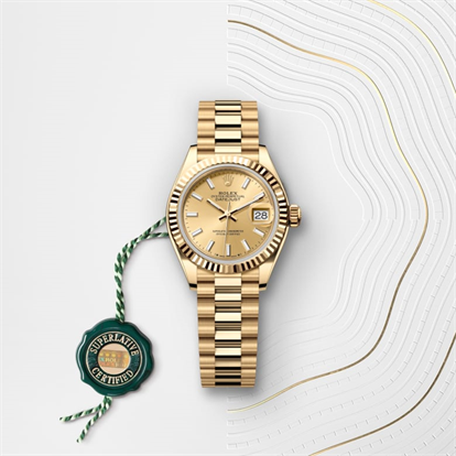 Lady-Datejust, Oyster, 28 mm, yellow gold watch