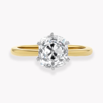 Antique Cushion Cut 1.72ct Diamond Six Claw Ring