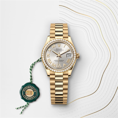 Datejust 31, Oyster, 31 mm, yellow gold and diamonds watch