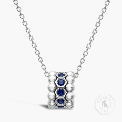 Bohemia Sapphire Set Hexagonal Pendant
