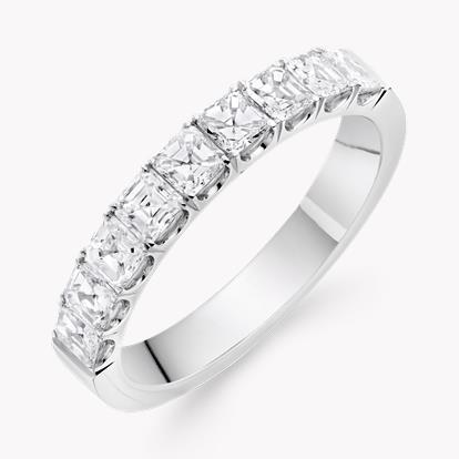 Asscher Cut Diamond Nine Stone Ring 1.08CT in Platinum