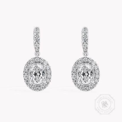 Celestial 1.00ct Oval Cut Diamond Drop Earrings