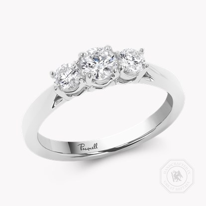 Trilogy 0.60ct Diamond Three Stone Ring in Platinum