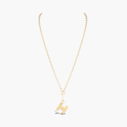 Letter H Diamond Pendant Charm