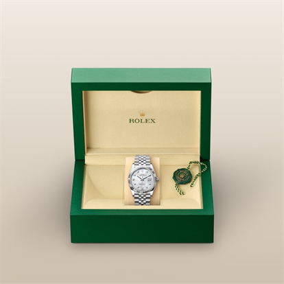 Datejust 36, Oyster, 36 mm, Oystersteel and white gold watch inside presentation box