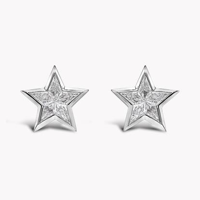 RockStar Medium Diamond Earrings 0.90ct in White Gold