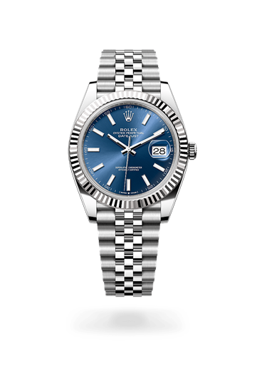 Datejust 41 * Oyster, 41 mm, Oystersteel and white gold with a Slate Fluted bezel and Jubilee, five-piece links bracelet