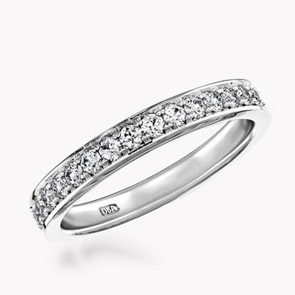 Brilliant Cut Diamond Half Eternity Ring 0.15CT in Platinum