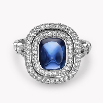 Sugarloaf Cabochon Sapphire Ring