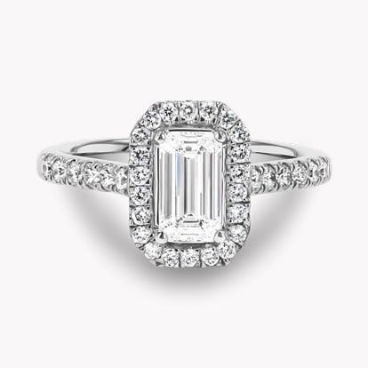 Emerald Cut Diamond Cluster Ring