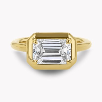 Skimming Stone Emerald Cut 2.01ct Diamond Ring