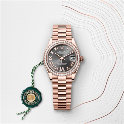 Datejust 31, Oyster, 31 mm, Everose gold and diamonds watch