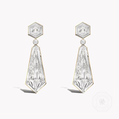 Masterpiece Honeycomb 9.02ct Diamond Drop Earrings