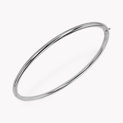 Plain Polished 3mm Round Edge Oval Bangle
