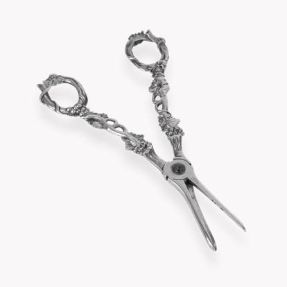 Victorian Silver Grape Scissors