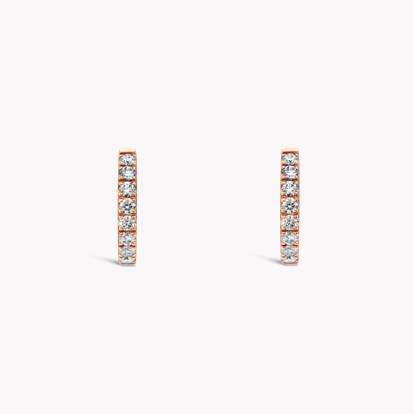 Brilliant Cut Diamond Hoop Earrings