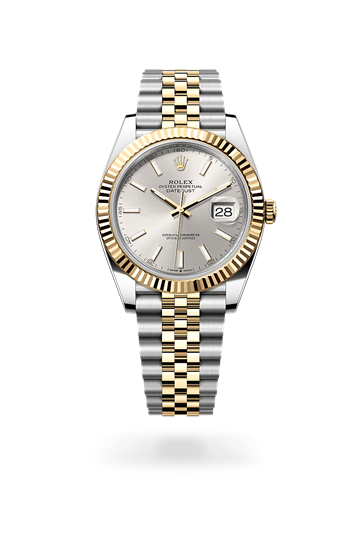 Datejust 41 * Oyster, 41 mm, Oystersteel and yellow gold with a Slate Fluted bezel and Oyster, three-piece solid links bracelet