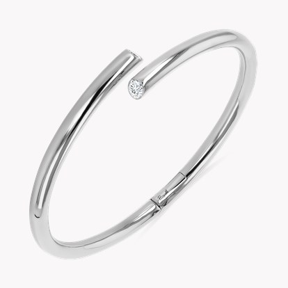 Eclipse 0.34ct Spring Bangle in 18ct White Gold