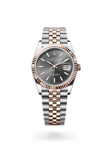 Datejust 36 * Oyster, 36 mm, Oystersteel and Everose gold with a Chocolate set with diamonds Fluted bezel and Jubilee, five-piece links bracelet