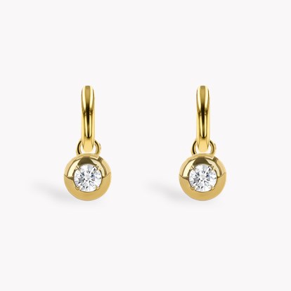 Skimming Stone 0.30ct Botswana Diamond Drop Hoop Earrings