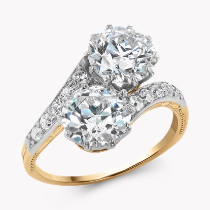 Old Cut Diamond Toi et Moi Ring
