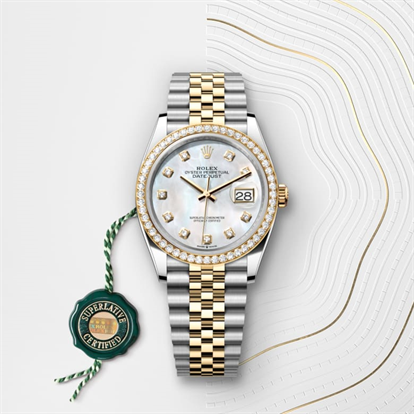 Datejust 36, Oyster, 36 mm, Oystersteel, yellow gold and diamonds watch