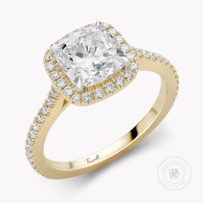 Celestial 2.01ct Cushion Cut Diamond Cluster Ring