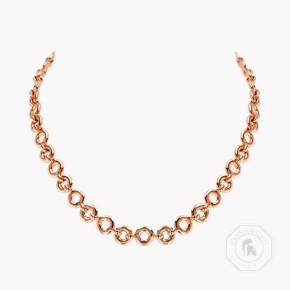 RockChain Necklace with 0.09ct Diamond Clasp in 18ct Rose Gold