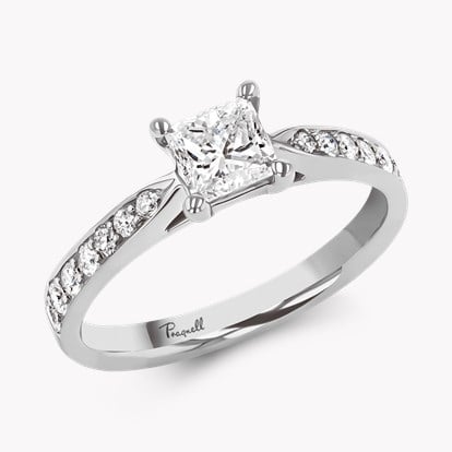 Duchess 0.72ct Princess Cut Diamond Ring in Platinum