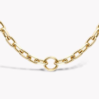 60cm Angled Trace Link Chain In Yellow Gold