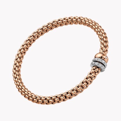 Fope Solo Flex-It Bracelet 0.26ct in 18ct Rose Gold