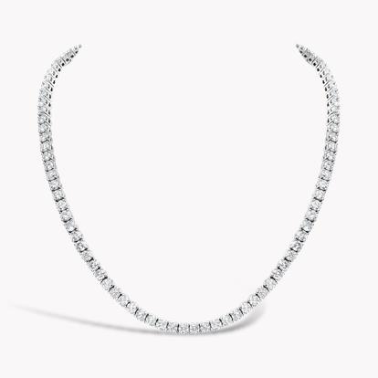 Diamond Line Necklace 15.50ct in 18ct White Gold