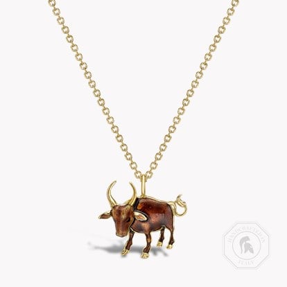 Zodiac Ox Pendant in 18ct Yellow Gold