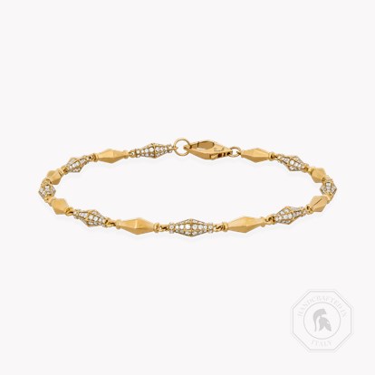 Cleopatra 1.499ct Diamond Gold Link Mini Bracelet