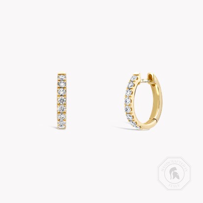 Brilliant Cut Diamond Hoop Earrings