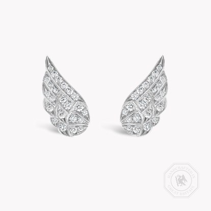 Tiara Large Diamond Earrings 0.46ct in 18ct White Gold