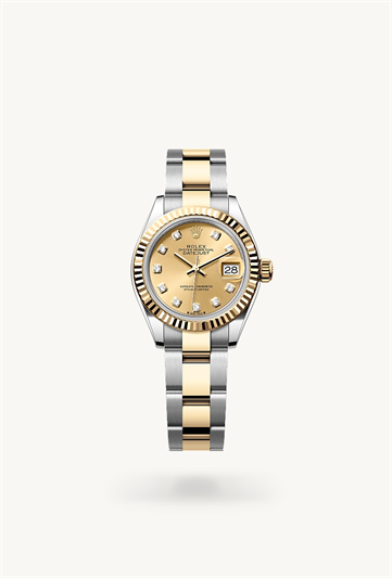 Rolex Lady-Datejust Oyster, 28 mm, Oystersteel and yellow gold