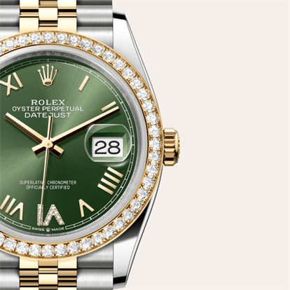 Datejust 36, Oyster, 36 mm, Oystersteel, yellow gold and diamonds watch