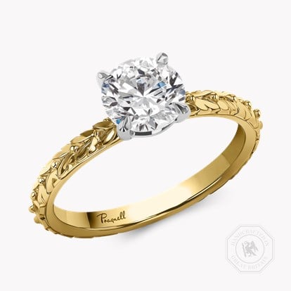 Apple Blossom 1.20ct Diamond Solitaire Ring in 18ct Yellow Gold