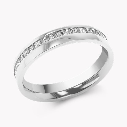 Princess Cut 0.87ct Diamond Full Eternity Ring in Platinum