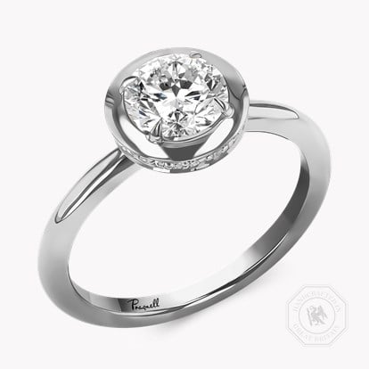 Skimming Stone 0.90ct Brilliant Cut Diamond Ring in Platinum