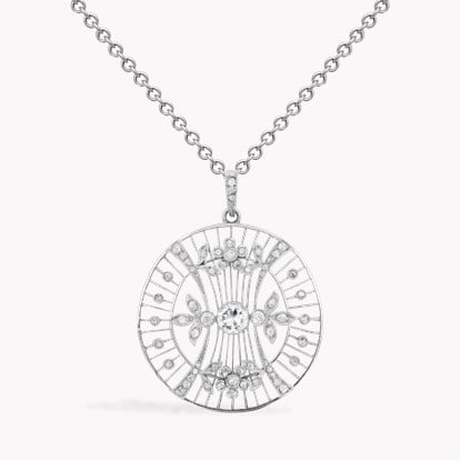 Edwardian Old and Rose Cut Diamond Pendant