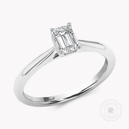 Gaia 0.52ct Emerald Cut Diamond Ring in Platinum