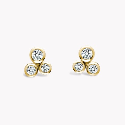 Bubbles Diamond Stud Earrings 0.86ct in 18ct Yellow Gold