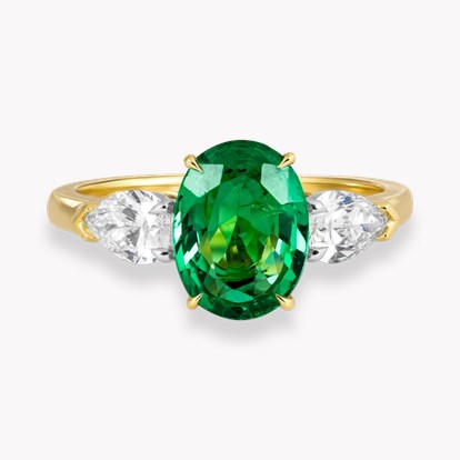 Oval Cut 1.60ct Emerald and Diamond Ring