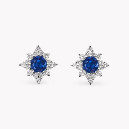 Star Struck Sapphire Stud Earrings 0.59ct in 18ct White Gold