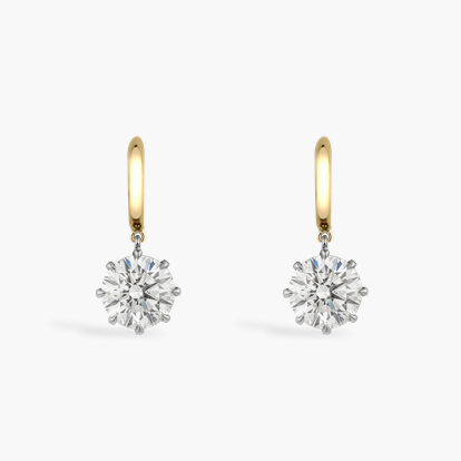 Old Cut 4.56ct Diamond Drop Earrings