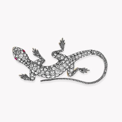 Victorian Diamond Salamander Brooch