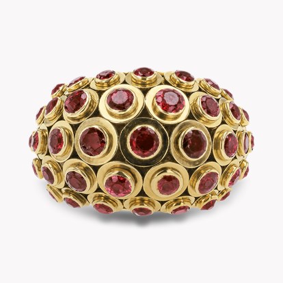 Retro Cartier Ruby Bombé Ring