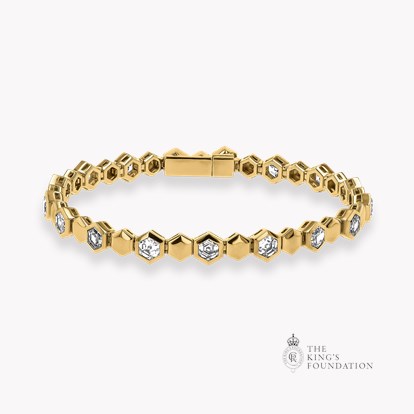 Honeycomb 5.53ct Diamond Bracelet in 18ct Yellow Gold